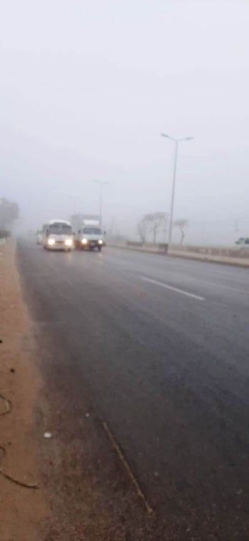 شبورة مائية بطريق إسكندرية الزراعى واستقرار حركة المرور.. صور