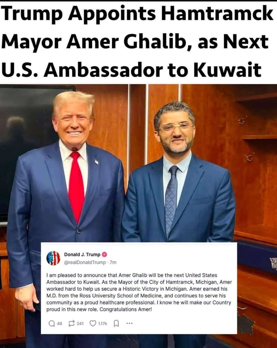 لاول مرة في تاريخها...أمريكا تعين يمني سفيرا لها "صورة"