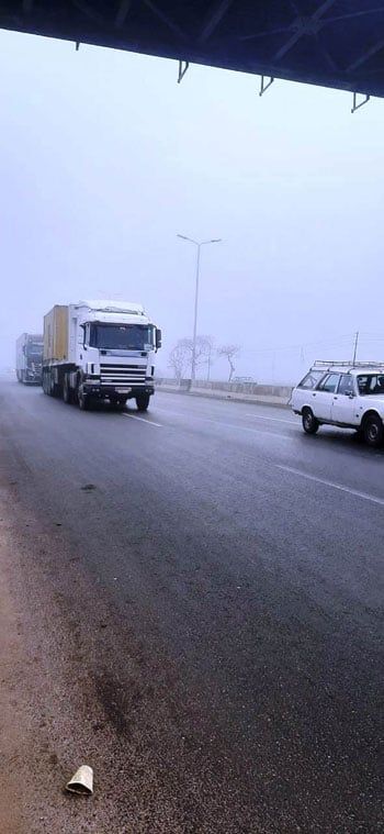 شبورة مائية بطريق إسكندرية الزراعى واستقرار حركة المرور.. صور