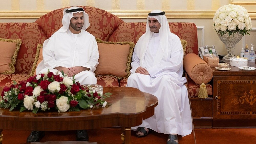 حمد الشرقي يستقبل ولي عهد رأس الخيمة والمهنئين بشهر رمضان بحضور ولي عهد الفجيرة