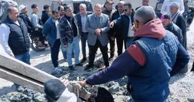 نائب محافظ الجيزة يتفقد التجهيزات النهائية لمشروع خط الصرف الصحى 1200 فى بشتيل