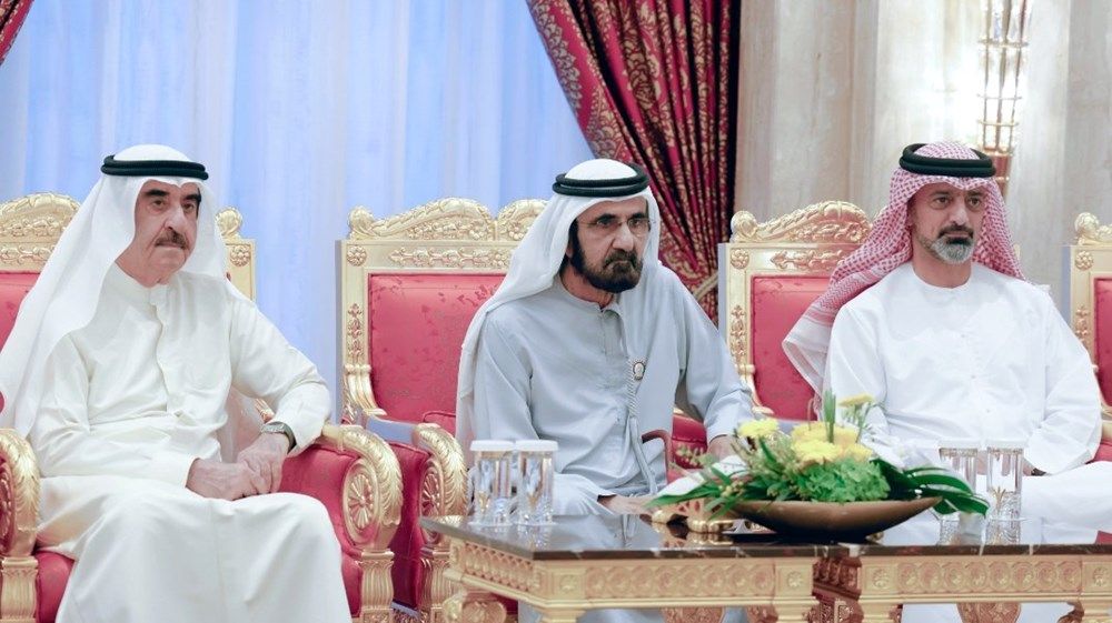 محمد بن راشد يستقبل حاكم أم القيوين ويتبادلان التهاني بمناسبة شهر رمضان