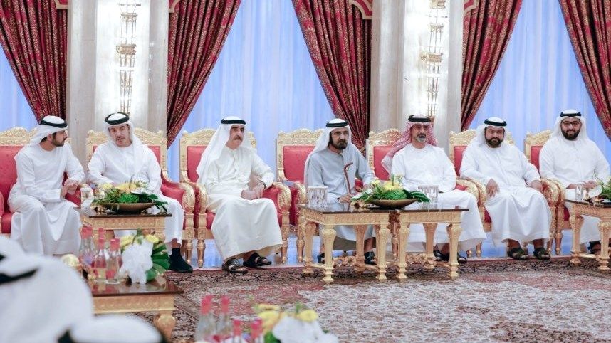 محمد بن راشد يستقبل حاكم أم القيوين ويتبادلان التهاني بمناسبة شهر رمضان