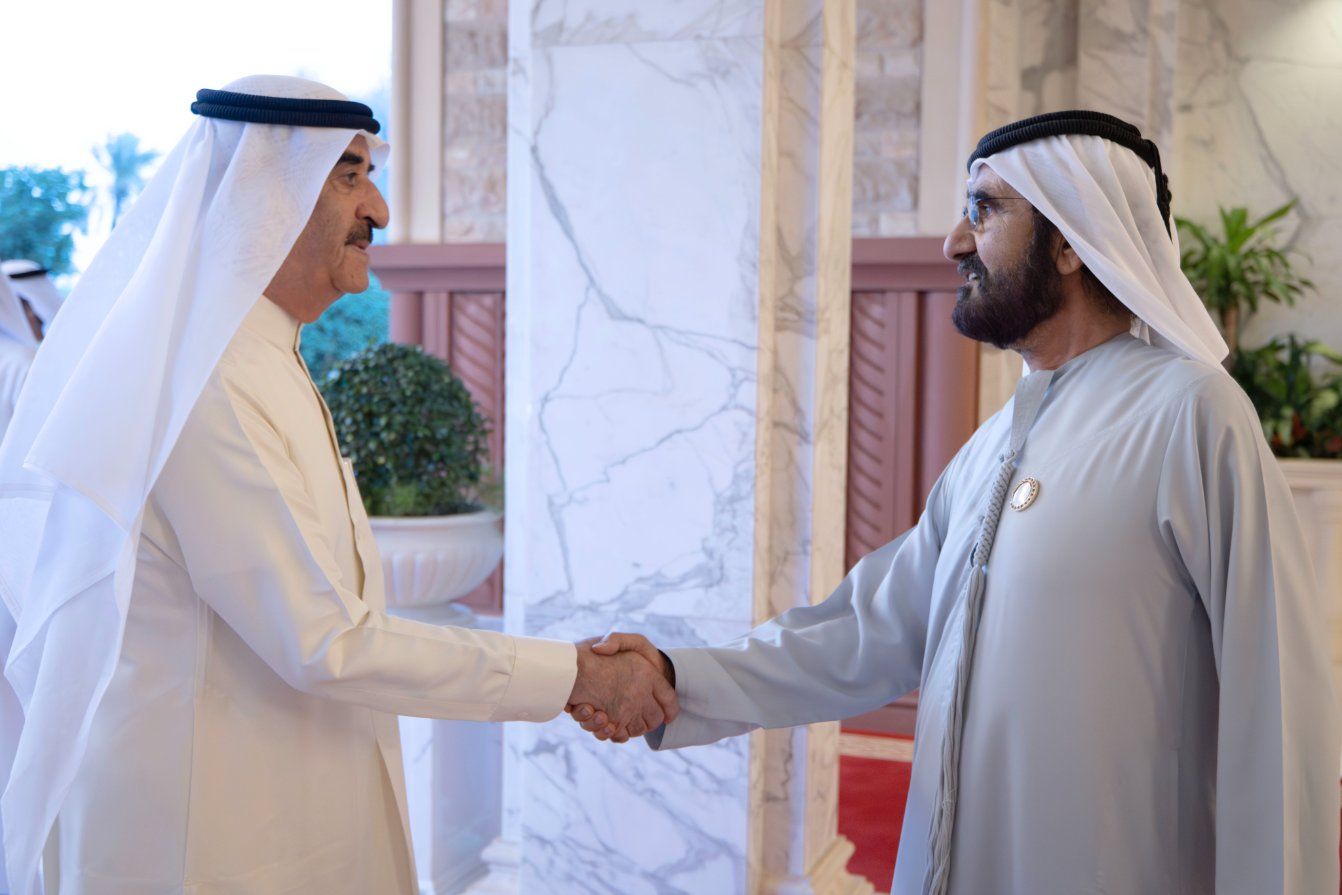 الامارات | محمد بن راشد يستقبل حاكم أم القيوين ويتبادلان التهاني بمناسبة شهر رمضان