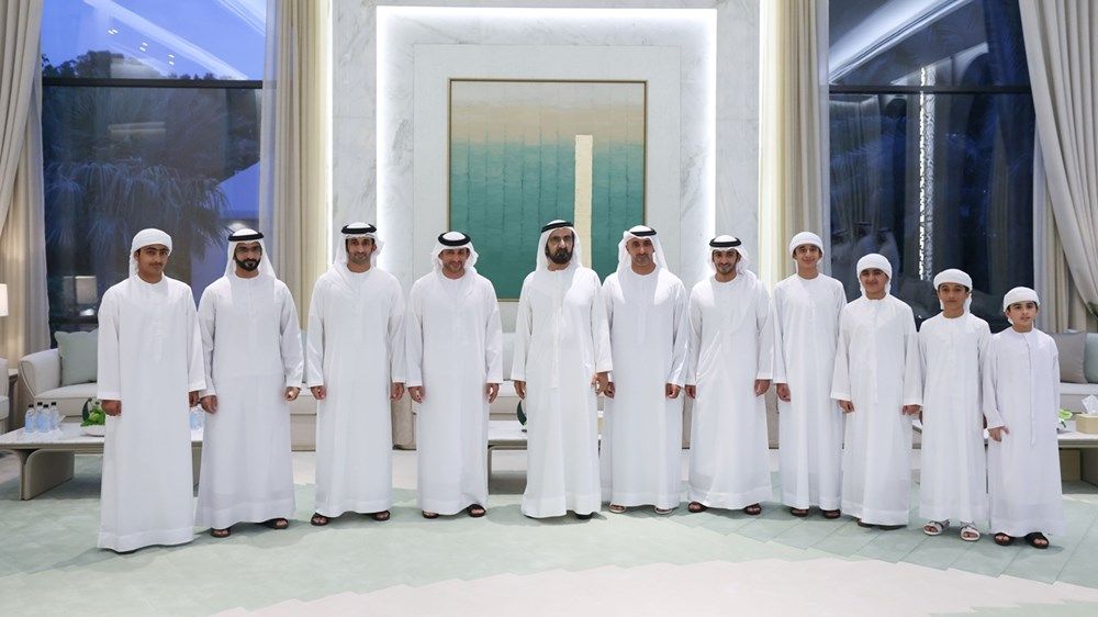 محمد بن راشد يحضر مأدبة إفطار أقامها أبناء المرحوم الشيخ دلموك بن جمعة آل مكتوم