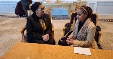 المستشارة أمل عمار تلتقى حنان سليمان نائب المدير التنفيذى لليونيسيف