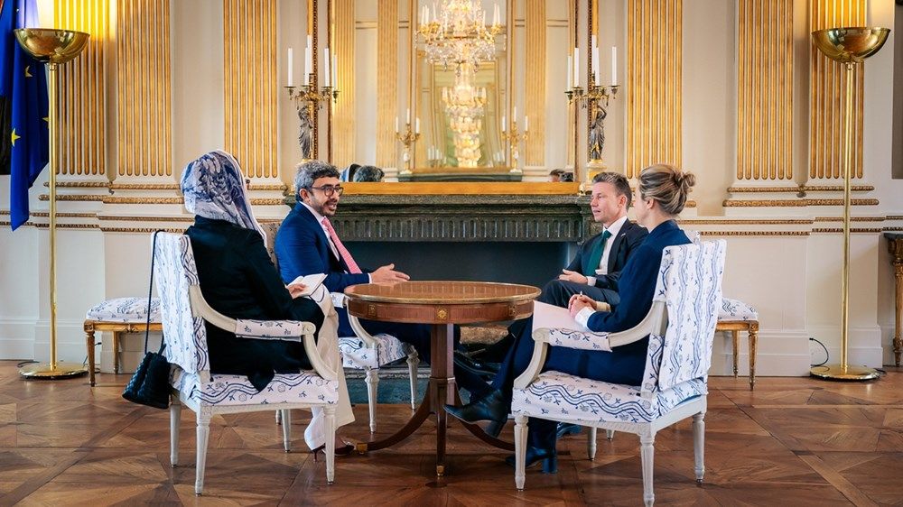 عبدالله بن زايد يلتقي وزير الدفاع في السويد