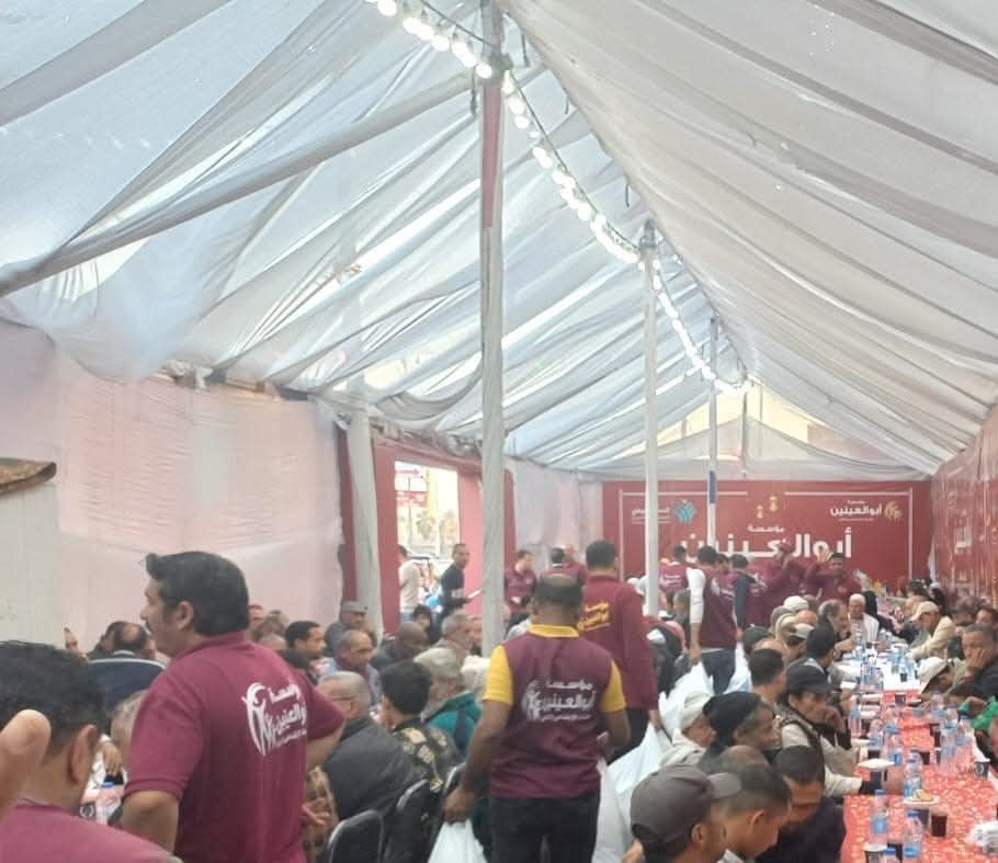 مؤسسة أبو العينين عضو التحالف الوطنى تواصل تقديم المائدة المتنقلة خلال شهر رمضان