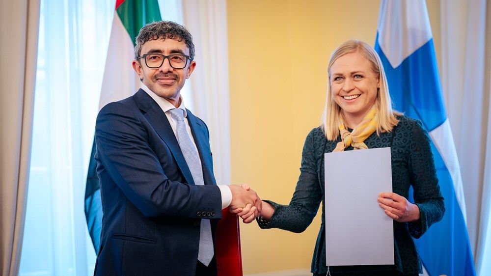 عبدالله بن زايد ووزيرة خارجية فنلندا يبحثان تعزيز مسارات التعاون الثنائي