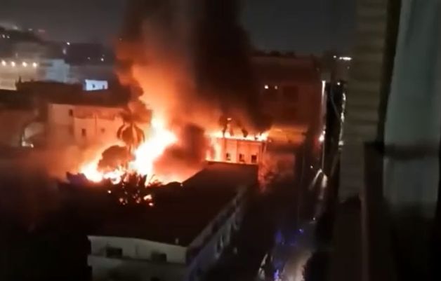 إخماد حريق المعامل المركزية لوزارة الصحة بوسط البلد