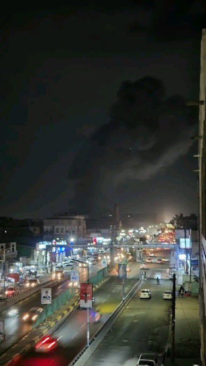 عاجل : شاهد أول صورة للحظة القصف الامريكي على العاصمة صنعاء
