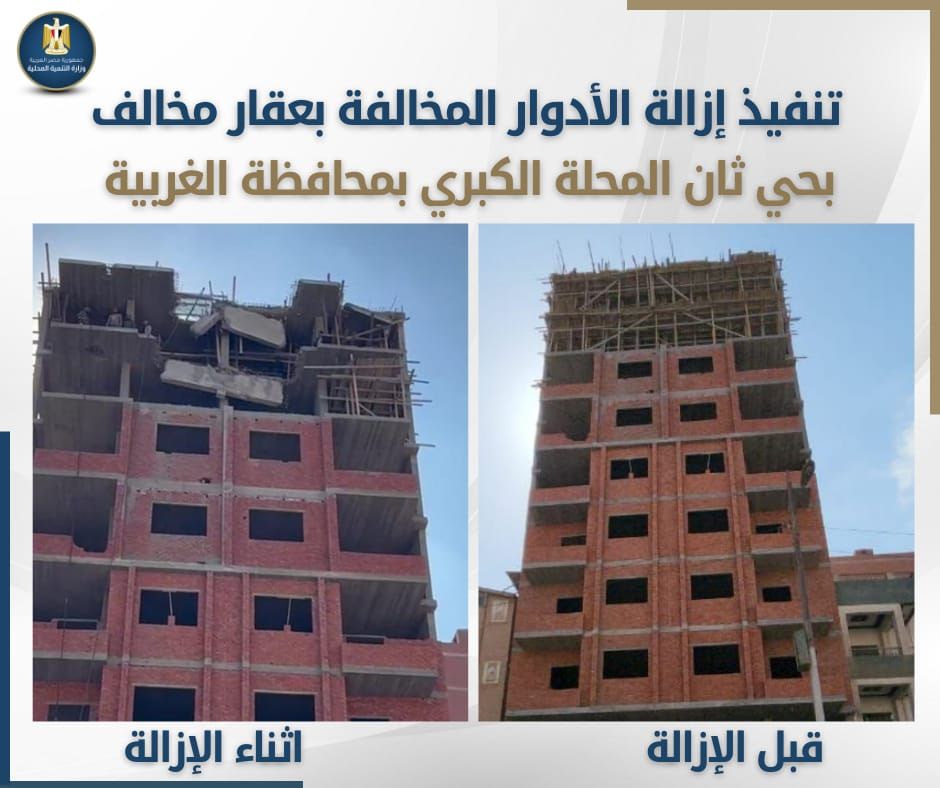 وزيرة التنمية المحلية تقيل رئيس حى ثان المحلة وتحيله مع مسئولين آخرين للتحقيق