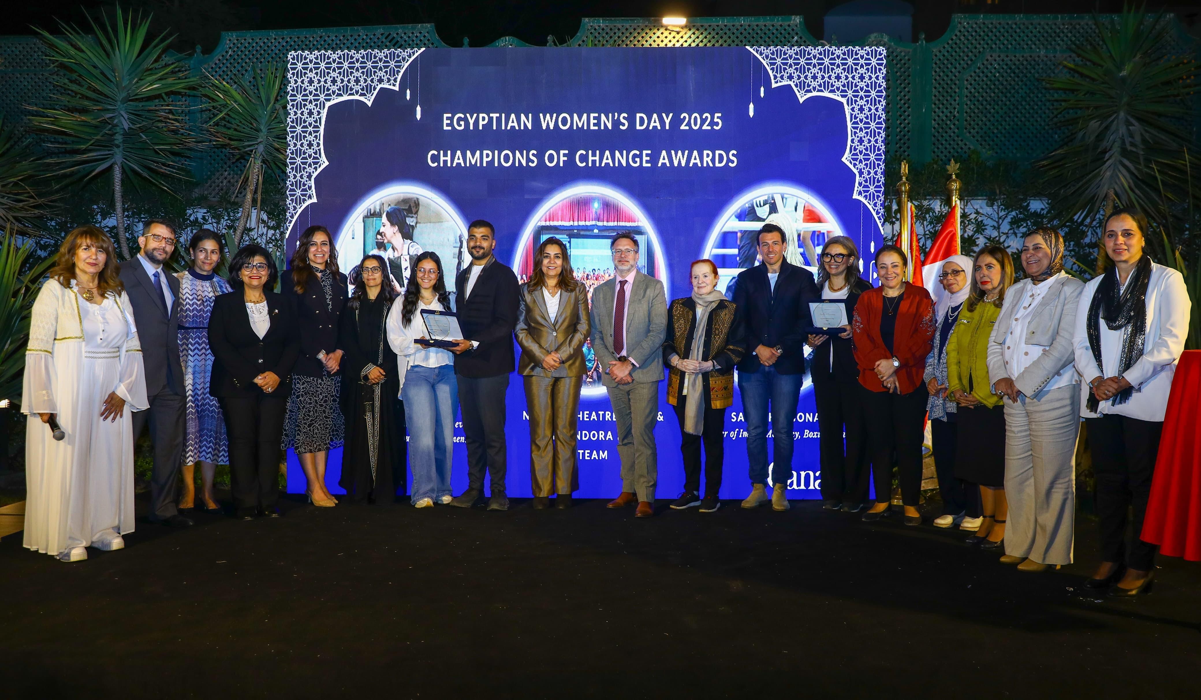 وزيرة التنمية المحلية تكرم رائدات التغيير باحتفالية السفارة الكندية بيوم المرأة