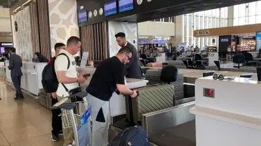 الخليج اليوم .. بالصور.. انطلاق أولى الرحلات المباشرة بين الدمام ودمشق