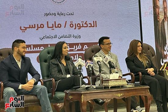 وزيرة التضامن تشكر الشركة المتحدة على مسلسل ولاد الشمس.. صور