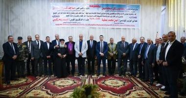 رئيس الطائفة الإنجيلية يشهد إفطار مدارس السلام في بنها بحضور محافظ القليوبية