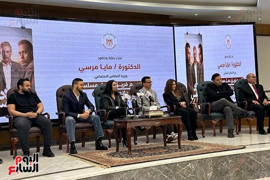 وزيرة التضامن تشكر الشركة المتحدة على مسلسل ولاد الشمس.. صور