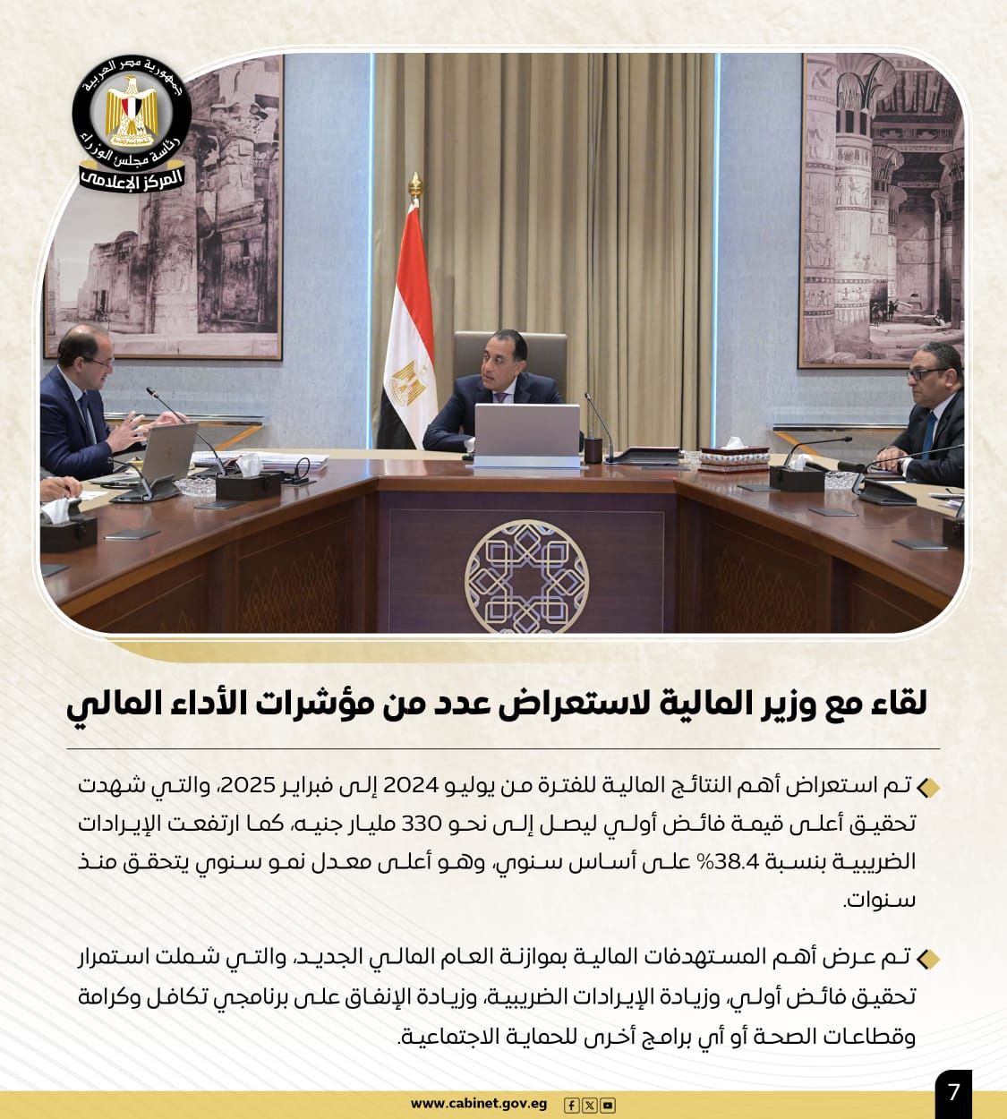 تعرف على أبرز نشاط رئيس مجلس الوزراء فى أسبوع