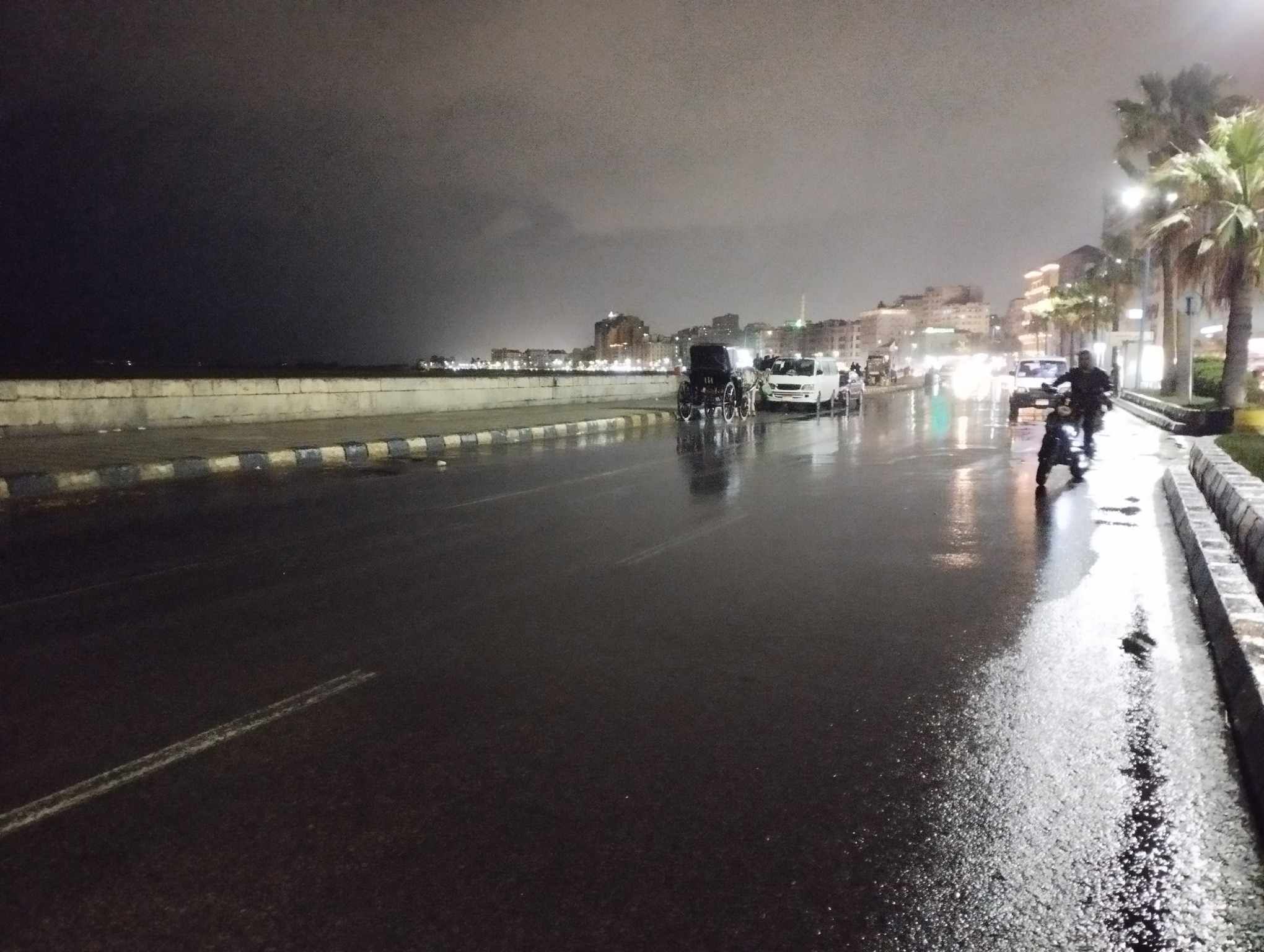 أمطار غزيرة تضرب الإسكندرية مع رياح شديدة وانخفاض بدرجات الحرارة.. فيديو