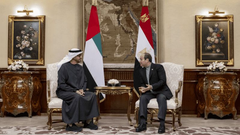 الرئيس السيسى يستقبل الشيخ محمد بن زايد