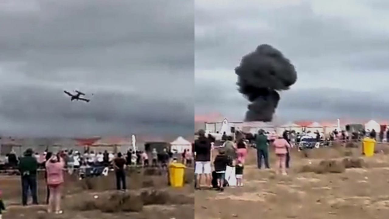 عاجل : تحطم طائرة ومصرع قائدها .. فيديو