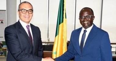 السفير المصرى يلتقى وزير البنية التحتية والنقل البرى والجوى السنغالى