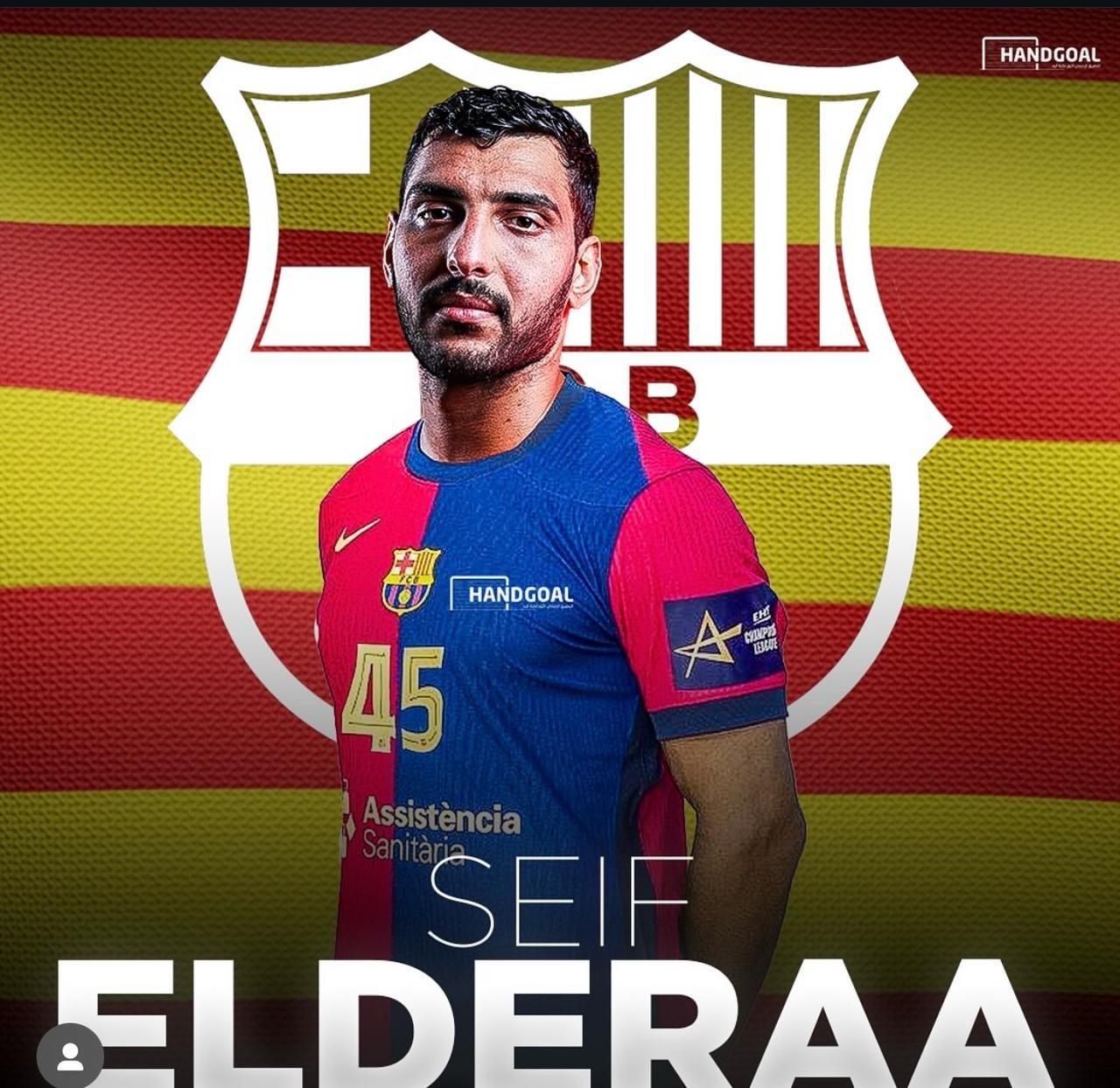 برشلونة يعلن رسمياً ضم سيف الدرع نجم منتخب مصر لكرة اليد