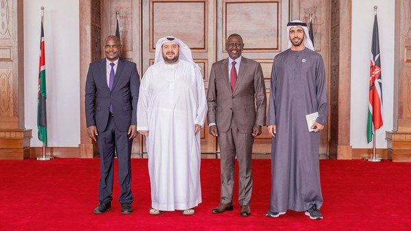 شخبوط بن نهيان ومحمد السويدي يبحثان مع رئيس كينيا سبل تعزيز التعاون المشترك