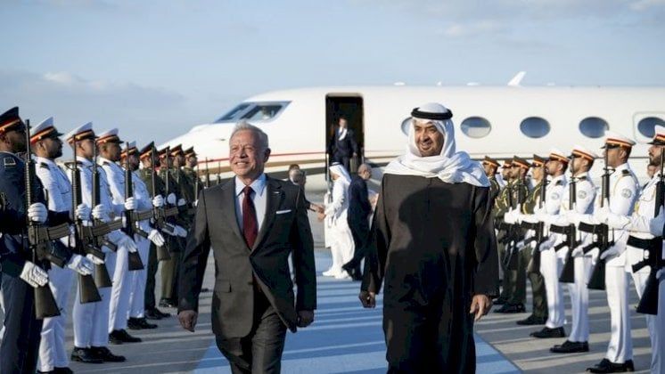 عبدالله الثاني ضيفاً على محمد بن زايد في أبوظبي