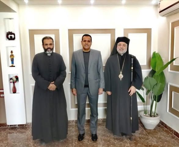 الكنيسة الكاثوليكية تهنئ مدير أمن الأقصر ورئيس جامعة طيبة بعيد الفطر