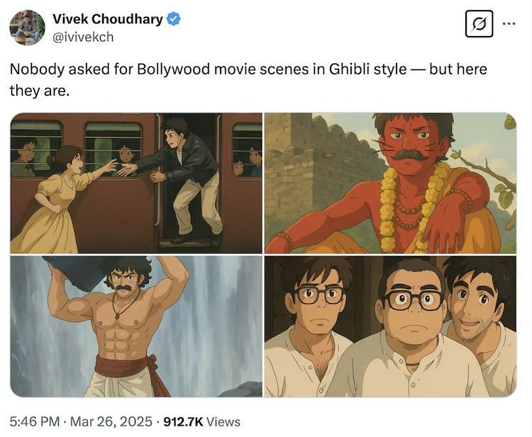 تكنولوجيا: صور بأسلوب جيبلى تغزو منصة X باستخدام ميزة توليد الصور الجديدة فى ChatGPT