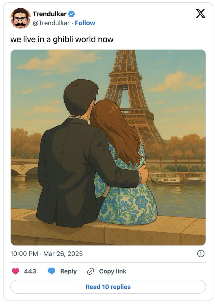 تكنولوجيا: صور بأسلوب جيبلى تغزو منصة X باستخدام ميزة توليد الصور الجديدة فى ChatGPT