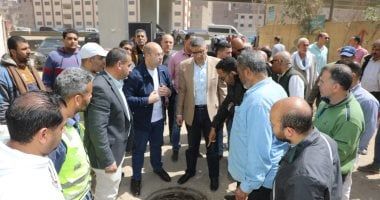 محافظ الجيزة يطلق التشغيل التجريبى لخط صرف صحى لحل مشكلة الطفح ببشتيل