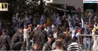 متظاهرون يحتشدون أمام مكتب نتنياهو لإطلاق سراح المحتجزين فى غزة ووقف الحرب