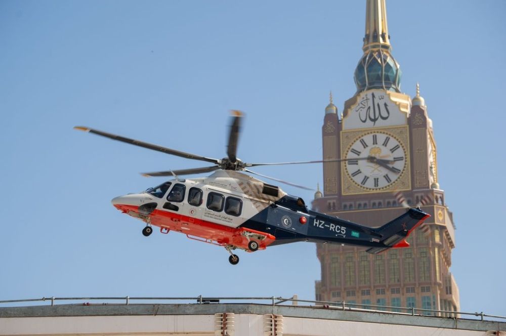 نقل أول حالة إخلاء طبي من المسجد الحرام بمهبط التوسعة الثالثة