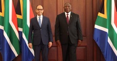 ‏السفير المصرى يقدم أوراق اعتماده إلى رئيس جنوب أفريقيا
