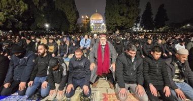 70 ألفا يؤدون صلاتى العشاء والتراويح فى المسجد الأقصى المبارك بالقدس