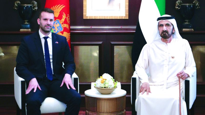 الامارات | محمد بن راشد يلتقي رئيس وزراء مونتينيغرو
