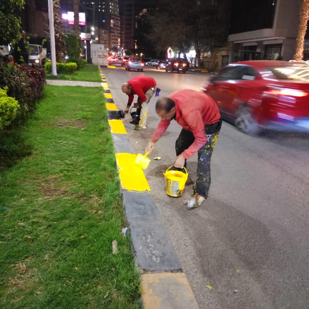 شوارع وميادين محافظة الجيزة تتجمل لاستقبال عيد الفطر المبارك.. صور