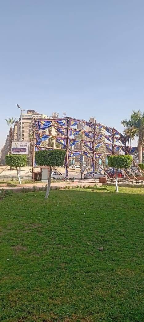 شوارع وميادين محافظة الجيزة تتجمل لاستقبال عيد الفطر المبارك.. صور
