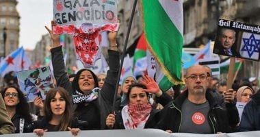 غزة ليست للبيع.. مظاهرات فى 34 بلدية بجاليسيا الإسبانية ضد إسرائيل