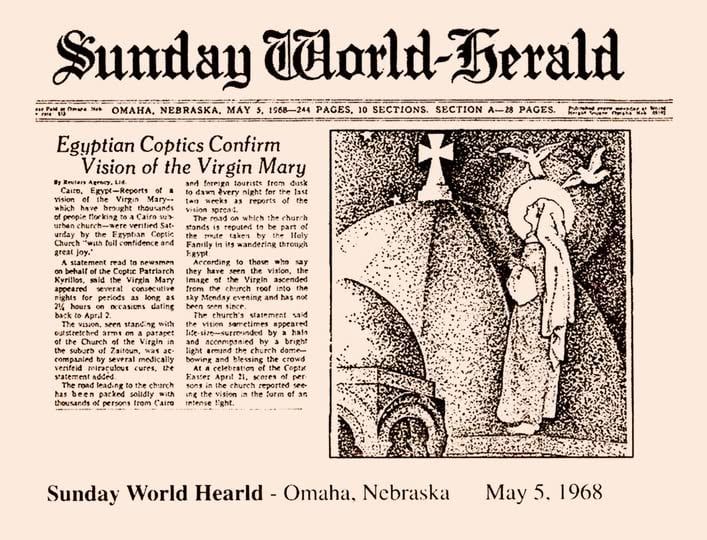 الكنيسة تحتفل بذكرى ظهور العذراء مريم على كنيستها بالزيتون