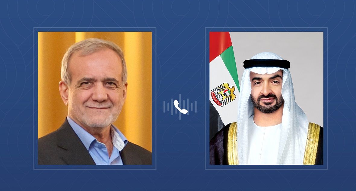 الامارات | رئيس الدولة يتلقى اتصالاً هاتفياً من الرئيس الإيراني تبادلا خلاله التهاني بعيد الفطر