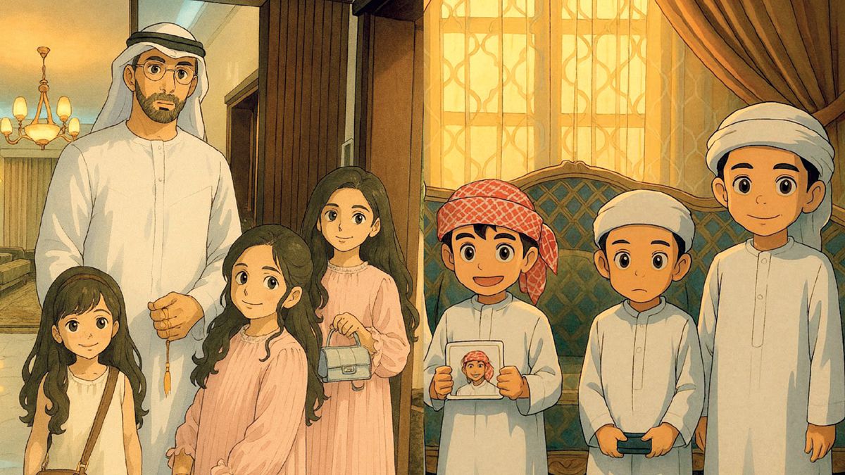 الامارات | أسر توثق فرحة العيد على «التواصل الاجتماعي» بـ «صور الأنمي»