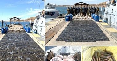 القوات البحرية تحبط تهريب كميات من المواد المخدرة عبر سواحل البحر الأحمر