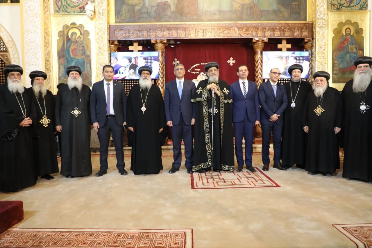 البابا تواضروس ومحافظ الجيزة يفتتحان مبنى الخدمات بمطرانية الأقباط الأرثوذكس