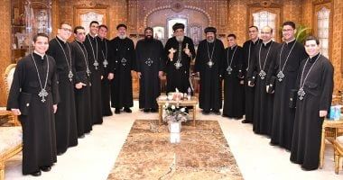 البابا تواضروس يلتقى طلاب السنة النهائية بالكلية الإكليريكية بالأنبا رويس