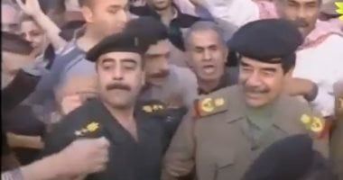 زى النهارده.. صدام حسين يتحدى الغزو الأمريكى بجولة فى وسط بغداد.. فيديو
