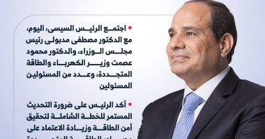 الرئيس السيسى يوجه بتسريع استكمال منظومة التغذية الكهربائية لـ"الدلتا الجديدة" (إنفوجراف)