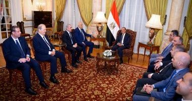 وزير الخارجية يبحث مع وفدا فلسطينيا تطورات الأوضاع فى غزة والضفة الغربية